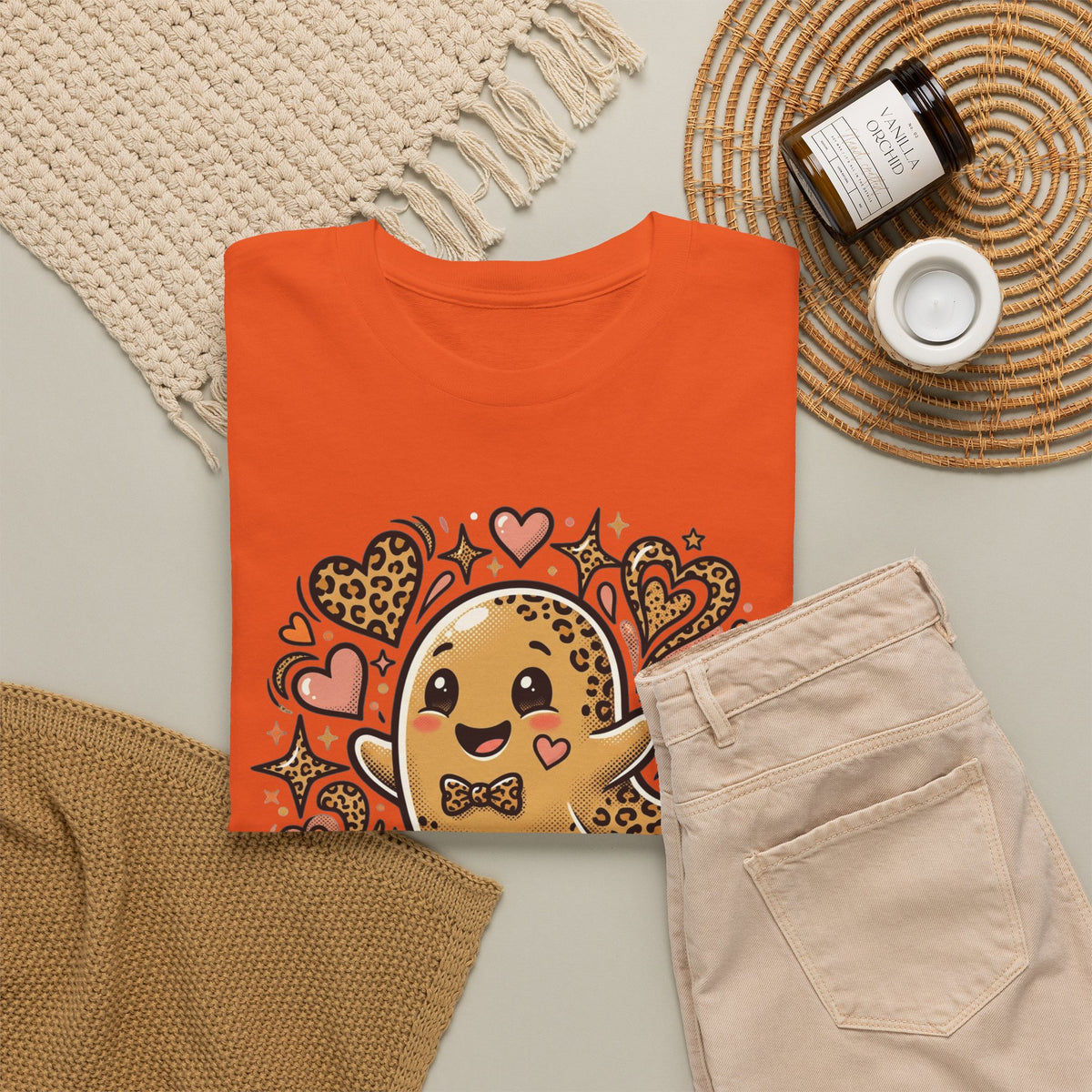 Leopard Print Ghost Love T-Shirt — Cute Halloween Heart Tee