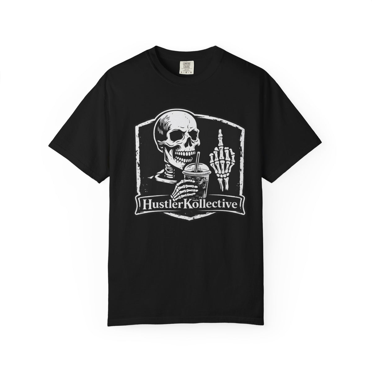 Skull & Iced Coffee T‑Shirt — 'Hustler Kollective Graphic Tee