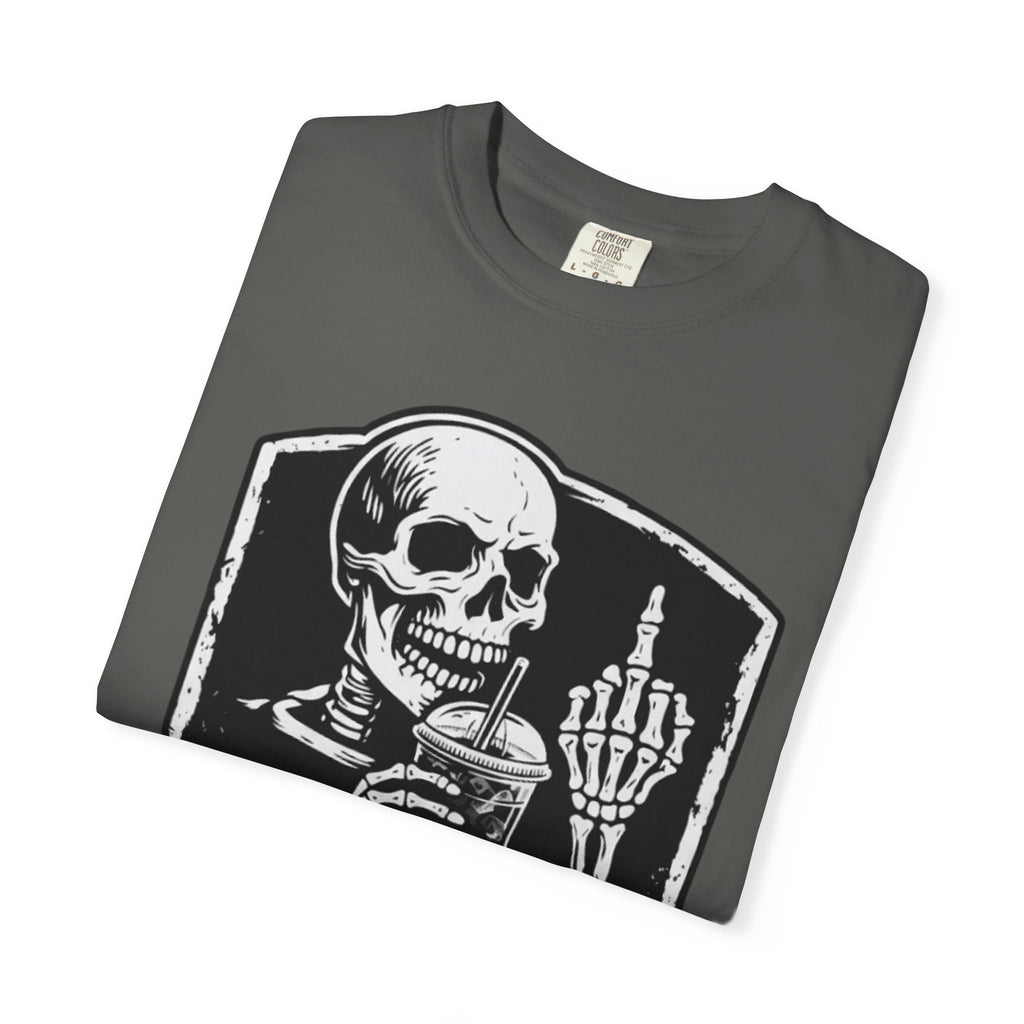 Skull & Iced Coffee T‑Shirt — 'Hustler Kollective Graphic Tee