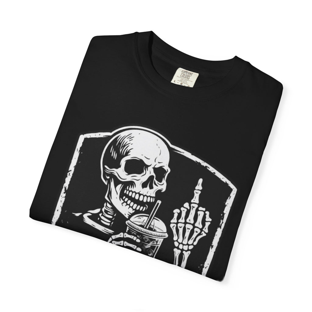 Skull & Iced Coffee T‑Shirt — 'Hustler Kollective Graphic Tee