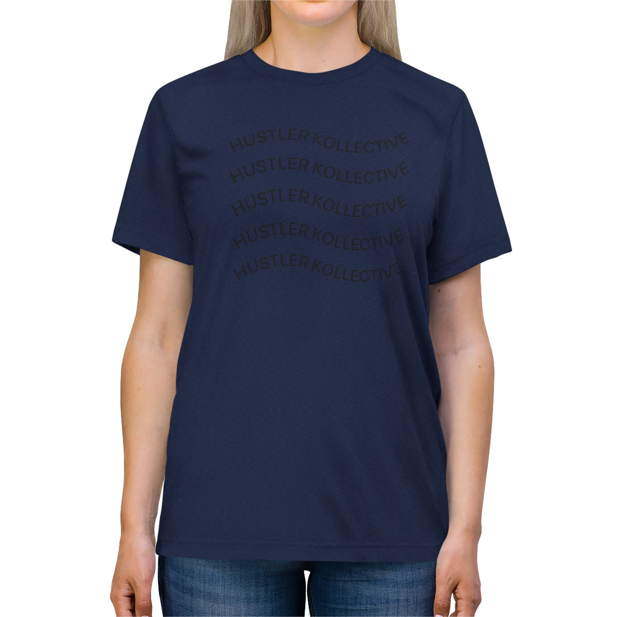 Wavy Minimalist Graphic Tee — Subtle Wave Line Design