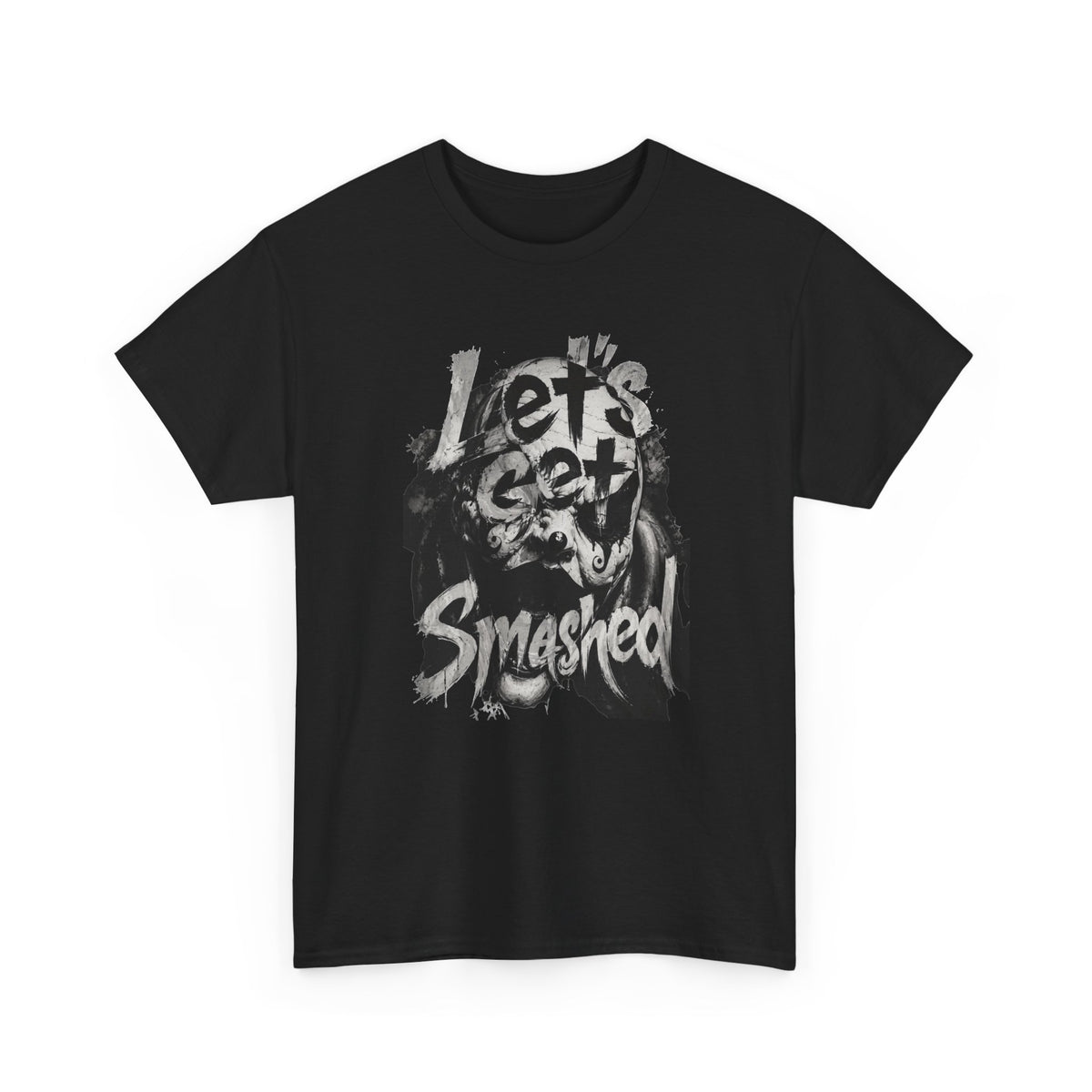 Let's Get Smashed Graphic Tee — Distressed Horror Party Shirt