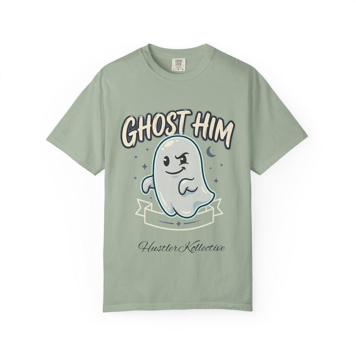 Ghost Him Graphic T-Shirt — Cute Ghost Illustration "Ghost Him" Tee