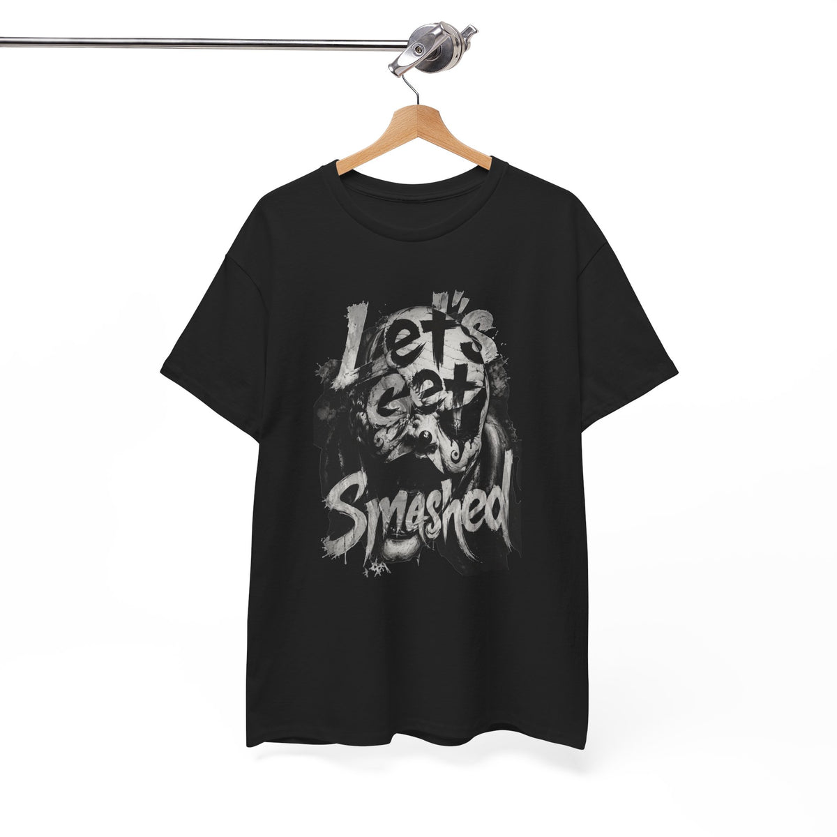 Let's Get Smashed Graphic Tee — Distressed Horror Party Shirt