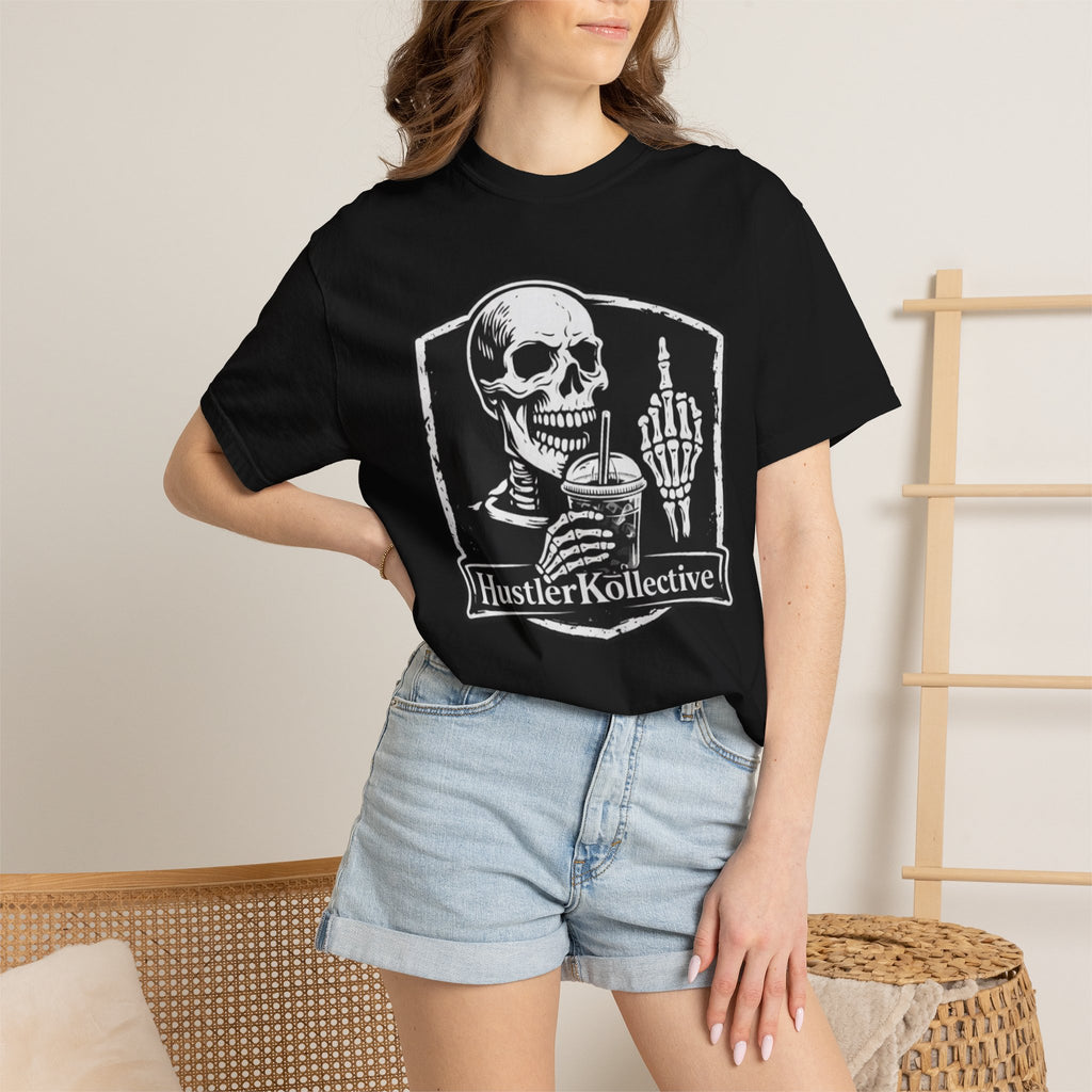 Skull & Iced Coffee T‑Shirt — 'Hustler Kollective Graphic Tee