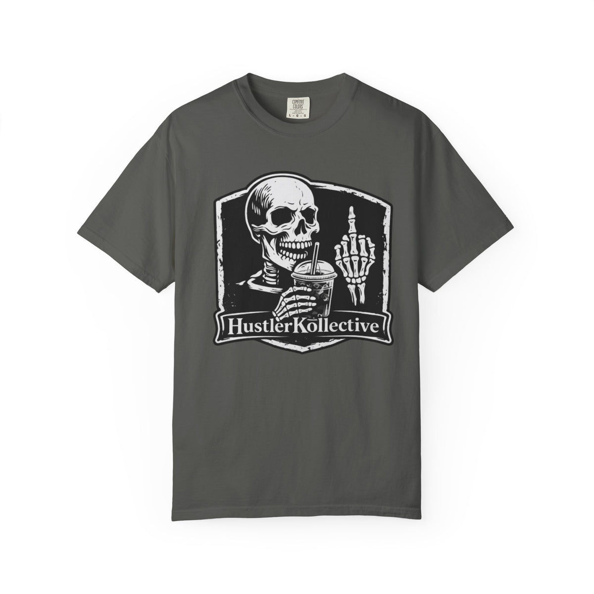 Skull & Iced Coffee T‑Shirt — 'Hustler Kollective Graphic Tee