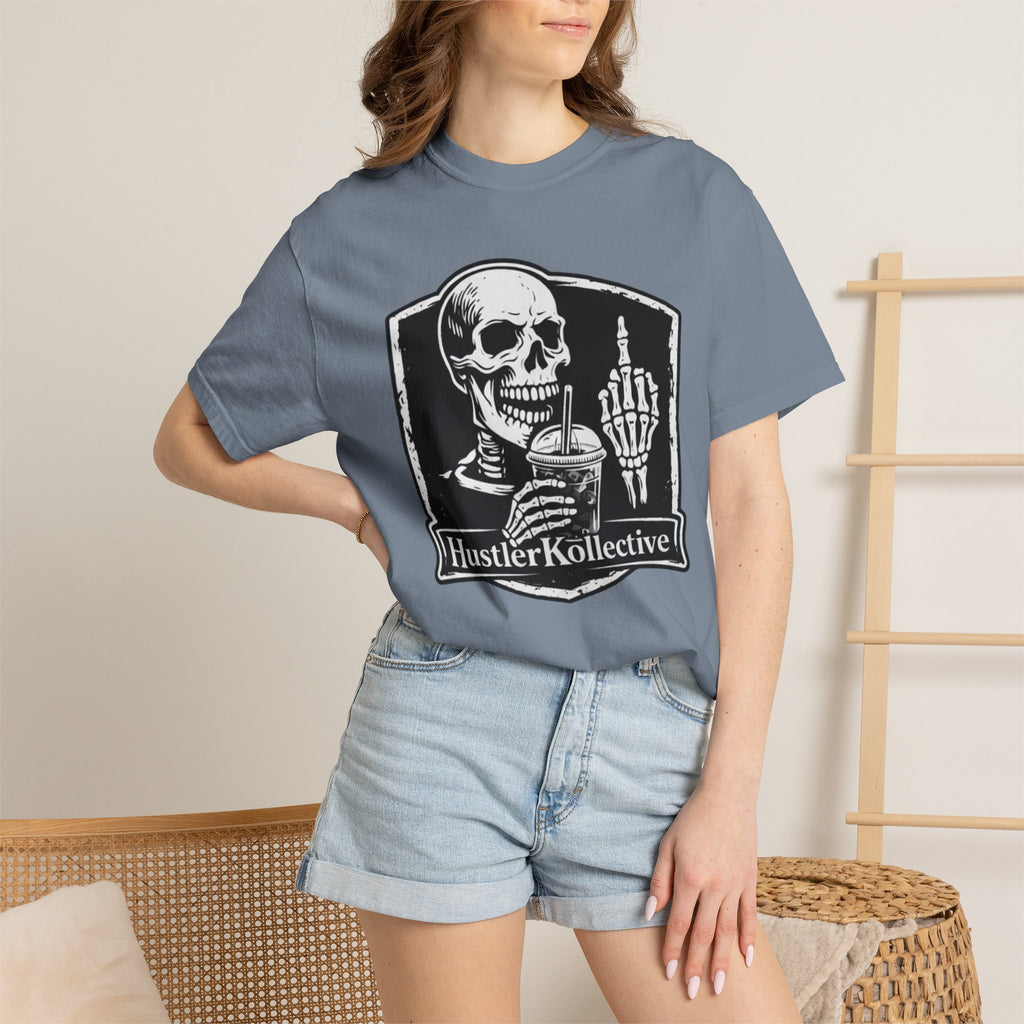 Skull & Iced Coffee T‑Shirt — 'Hustler Kollective Graphic Tee