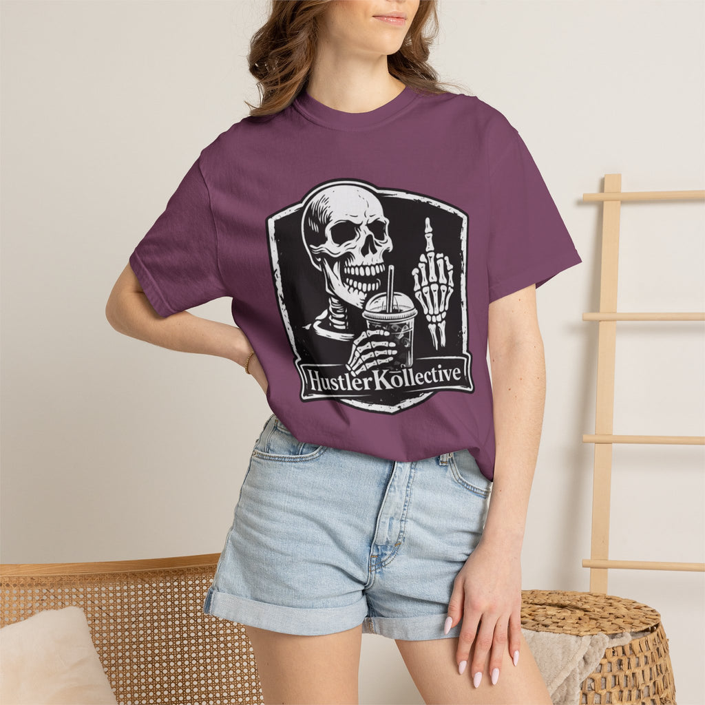 Skull & Iced Coffee T‑Shirt — 'Hustler Kollective Graphic Tee