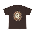 Ghost Cartoon Halloween T‑Shirt — Cute Spooky Ghost with Bats & Cobwebs