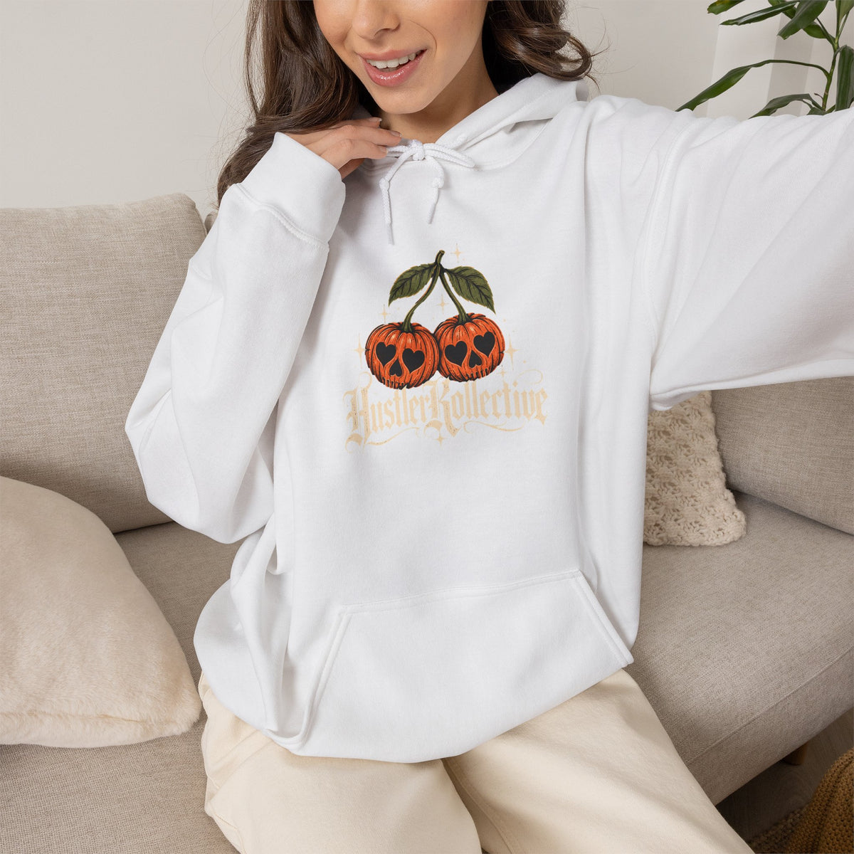 Pumpkin heart eyes -Hooded Sweatshirt