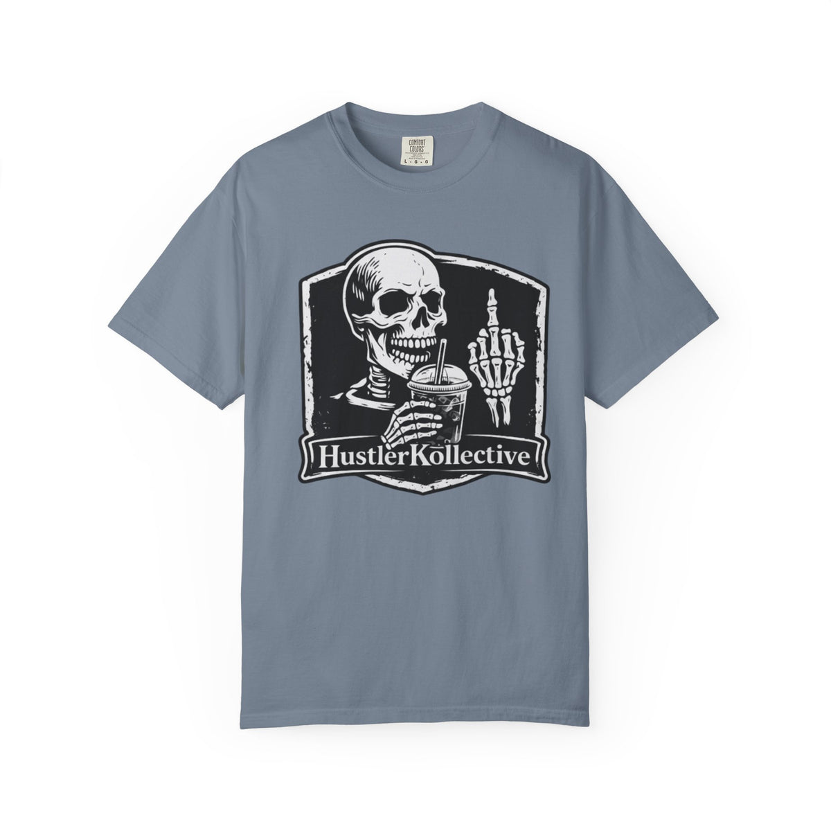 Skull & Iced Coffee T‑Shirt — 'Hustler Kollective Graphic Tee