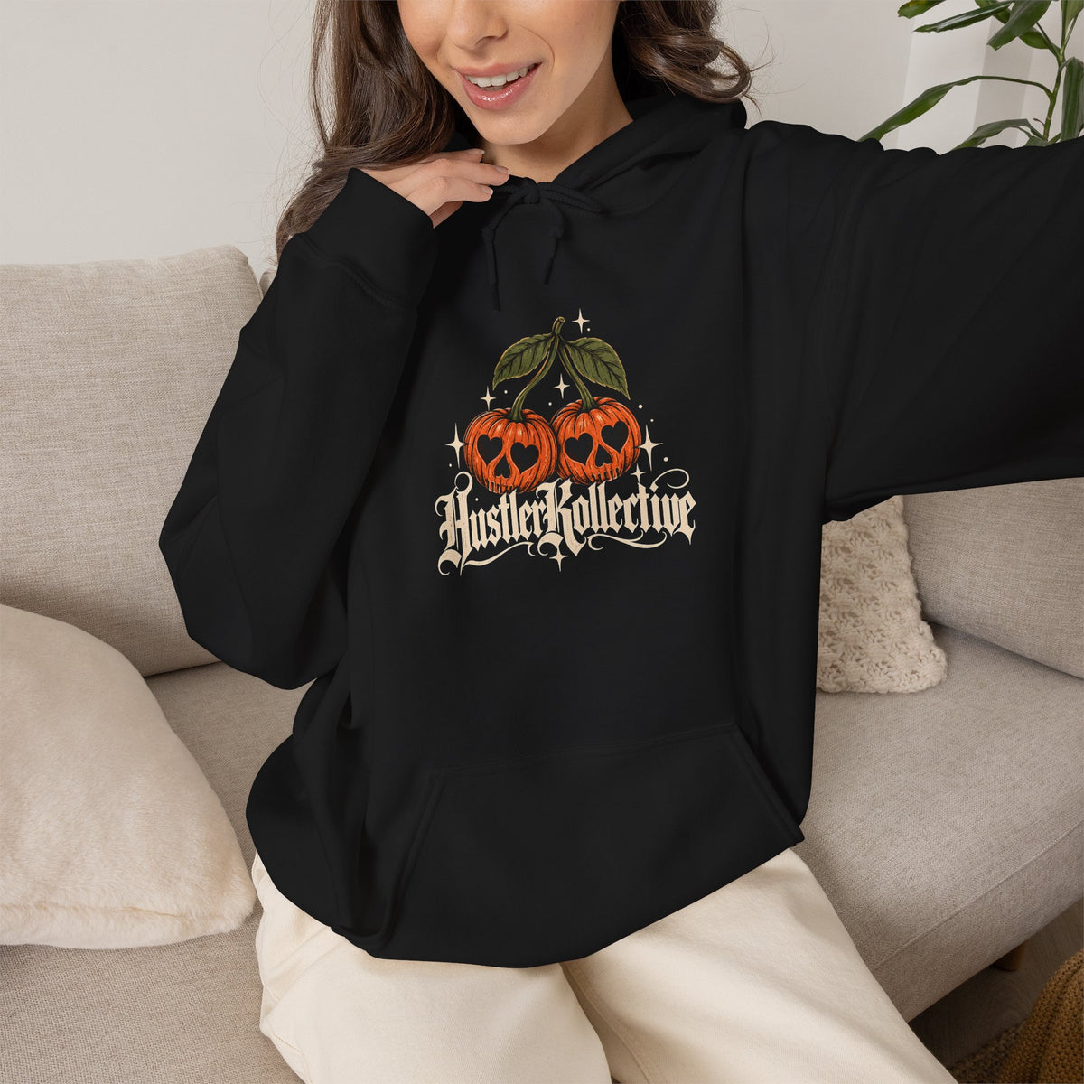 Pumpkin heart eyes -Hooded Sweatshirt