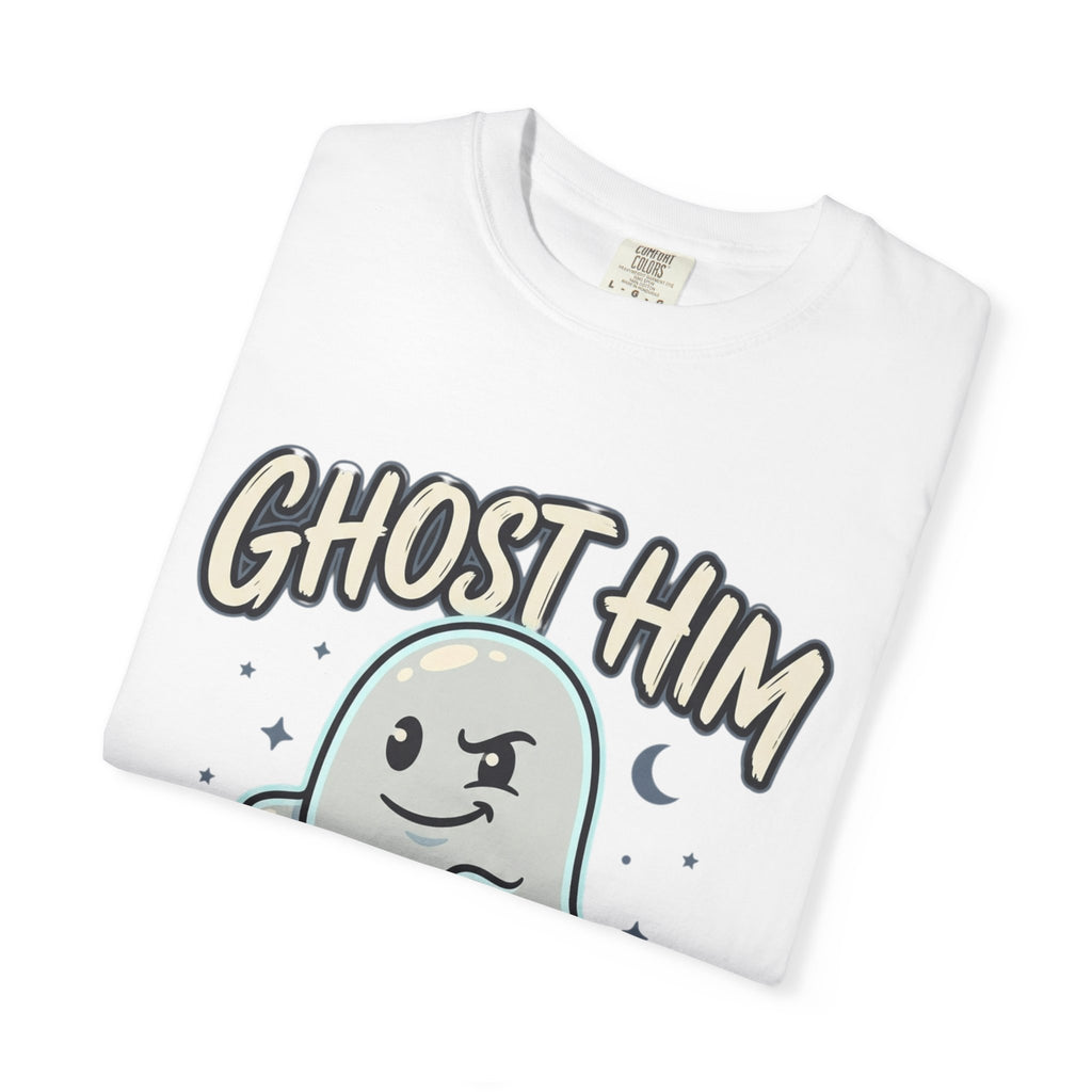 Ghost Him Graphic T-Shirt — Cute Ghost Illustration "Ghost Him" Tee