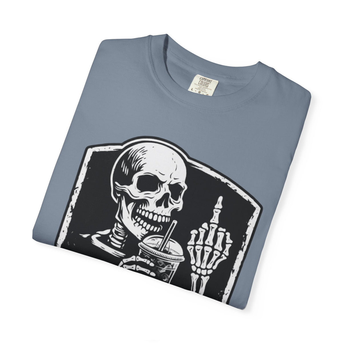 Skull & Iced Coffee T‑Shirt — 'Hustler Kollective Graphic Tee