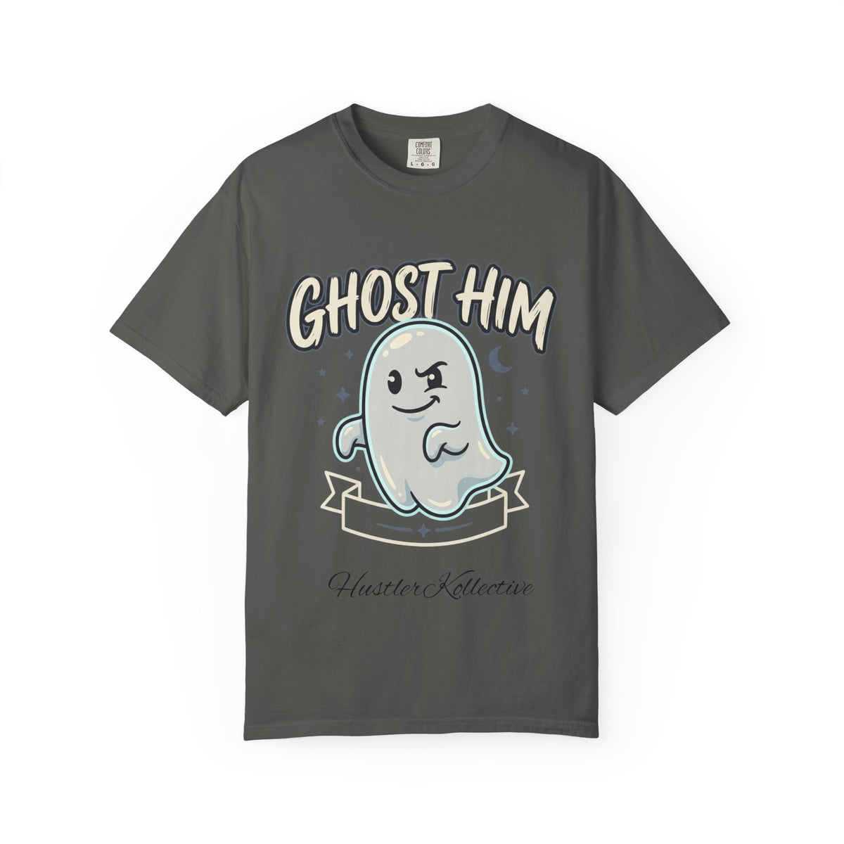 Ghost Him Graphic T-Shirt — Cute Ghost Illustration "Ghost Him" Tee