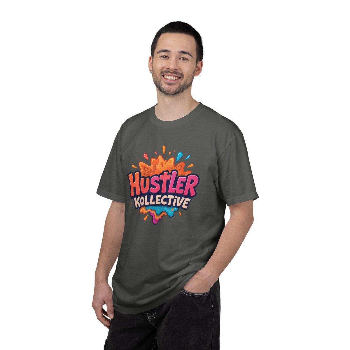 Hustler Kollective T-Shirt — Colorful Splash Logo Tee